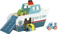 Vilac - City Legetøjs Færge Med 3 Biler - Træ