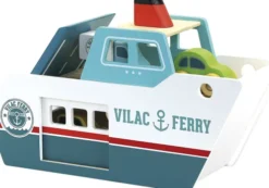 Vilac - City Legetøjs Færge Med 3 Biler - Træ
