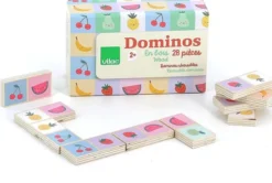 Vilac - Domino Spil Til Børn - Frugter Og Grøntsager - 28 Brikker