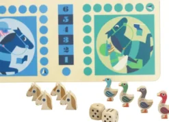 Vilac - Ludo Og Gåsespil Brætspil Til Børn - Vendbart