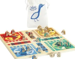 Vilac - Ludo Og Gåsespil Brætspil Til Børn - Vendbart