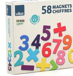 Vilac - Magnet Tal Og Tegn - Træ - 58 Stk