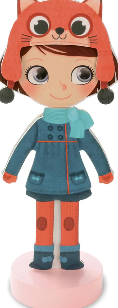 Vilac - Påklædningsdukke I Træ - Magnetisk - 42 Dele
