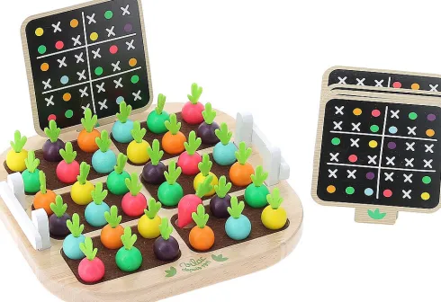 Vilac - Sudoku Brætspil Til Børn - Farver På Grøntsager - Træ