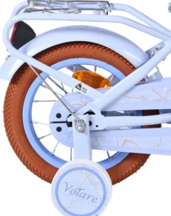Volare - Ashley 12" Børnecykel - Kurv Og Støttehjul - Pastel Blå