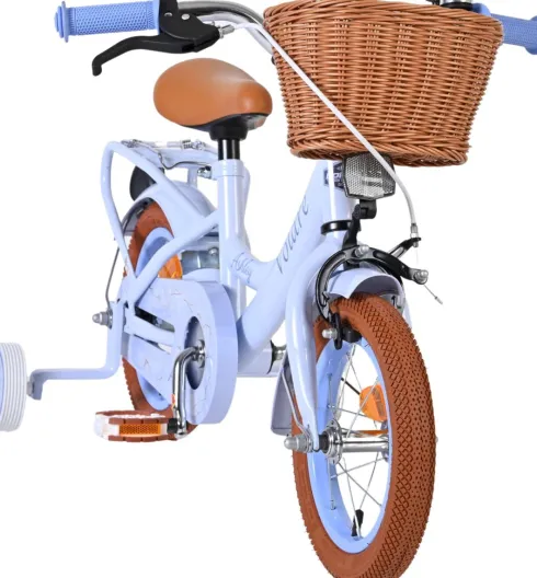 Volare - Ashley 12" Børnecykel - Kurv Og Støttehjul - Pastel Blå
