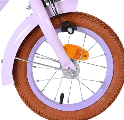 Volare - Ashley 12" Børnecykel - Kurv Og Støttehjul - Pastel Lilla