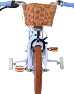 Volare - Ashley 14" Børnecykel - Kurv Og Støttehjul - Blå Pastel