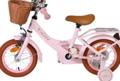 Volare - Ashley - 12'' Børnecykel Med Støttehjul - Kurv - Pastel Pink