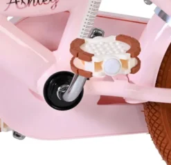 Volare - Ashley - 12'' Børnecykel Med Støttehjul - Kurv - Pastel Pink