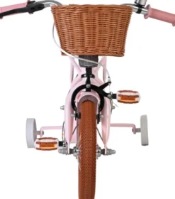 Volare - Ashley - 12'' Børnecykel Med Støttehjul - Kurv - Pastel Pink