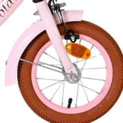 Volare - Ashley - 12'' Børnecykel Med Støttehjul - Kurv - Pastel Pink
