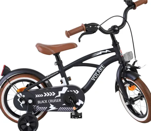 Volare - Black Cruiser - 12" Tommer - Sort - Børnecykel