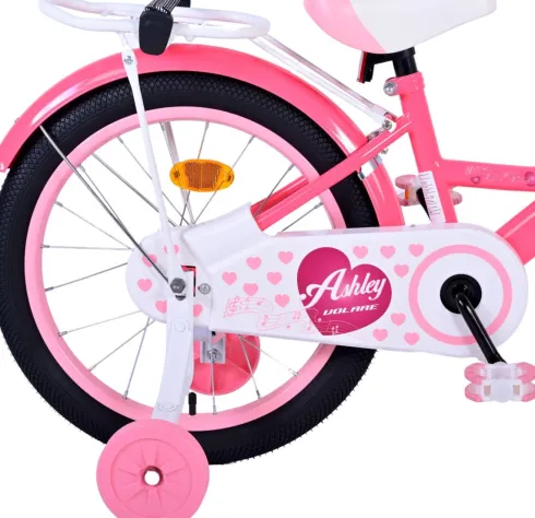 Volare - Børnecykel Med Støttehjul - 18" - Ashley Dark - Pink