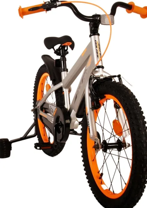 Volare - Børnecykel Med Støttehjul - 18" - Rocky - Grå
