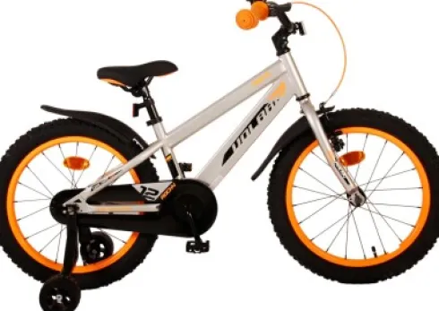 Volare - Børnecykel Med Støttehjul - 18" - Rocky - Grå