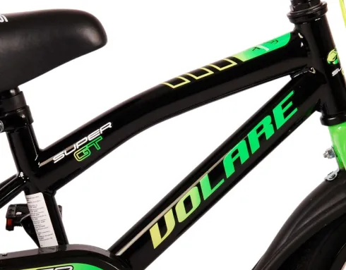 Volare - Børnecykel Med Støttehjul - 12'' - Super Gt - Grøn