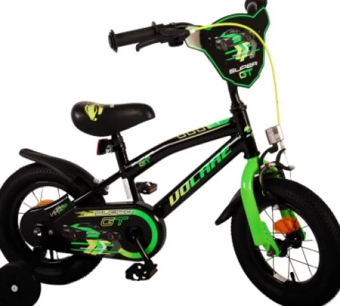 Volare - Børnecykel Med Støttehjul - 12'' - Super Gt - Grøn