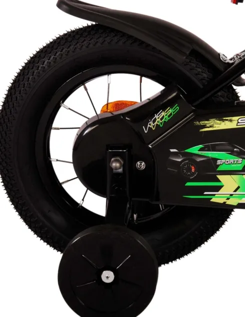 Volare - Børnecykel Med Støttehjul - 12'' - Super Gt - Grøn