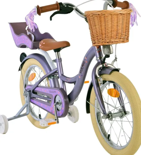 Volare - Børnecykel Med Støttehjul - 16" - Blossom - Lilla