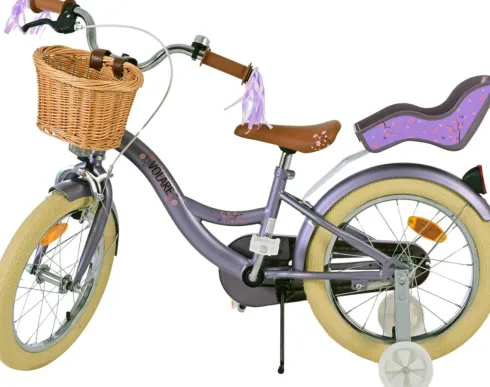 Volare - Børnecykel Med Støttehjul - 16" - Blossom - Lilla