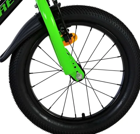 Volare - Børnecykel Med Støttehjul - 16" Tommer - Super Gt - Grøn