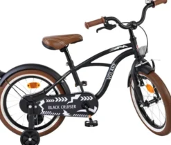 Volare - Cruiser - 16" Tommer - Sort - Børnecykel Med Støttehjul