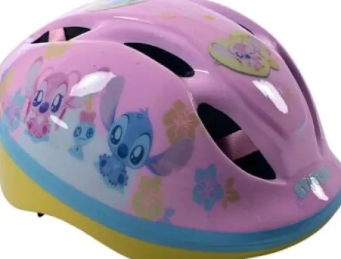 Volare - Cykelhjelm Til Børn - 3-12 År - 52-56 CM - Stitch Girls - Pink