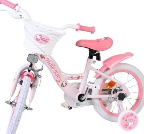 Volare - Hello Kitty Børnecykel - 14" Tommer - Støttehjul - Pink