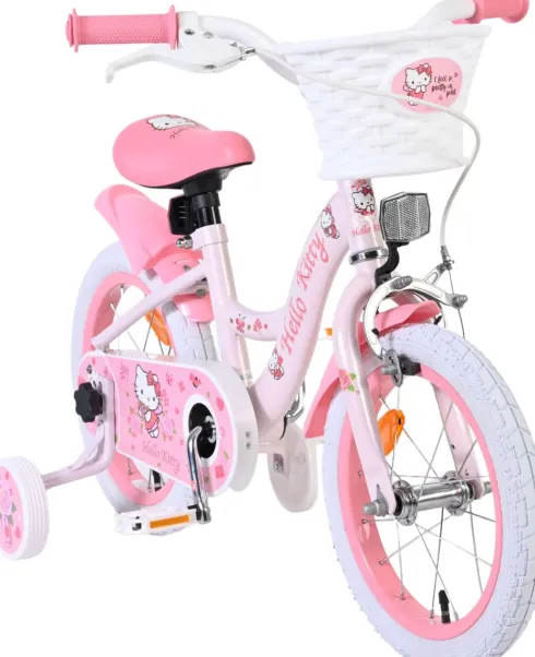 Volare - Hello Kitty Børnecykel - 14" Tommer - Støttehjul - Pink