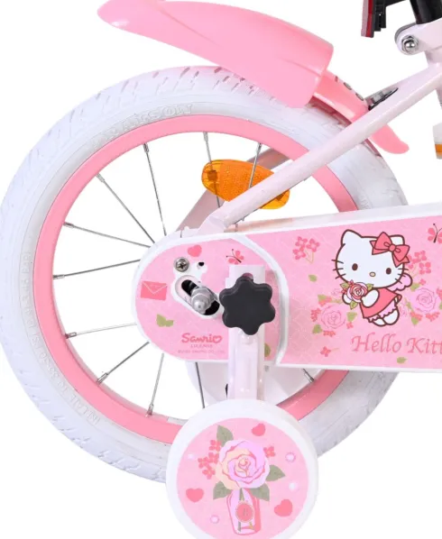 Volare - Hello Kitty Børnecykel - 14" Tommer - Støttehjul - Pink