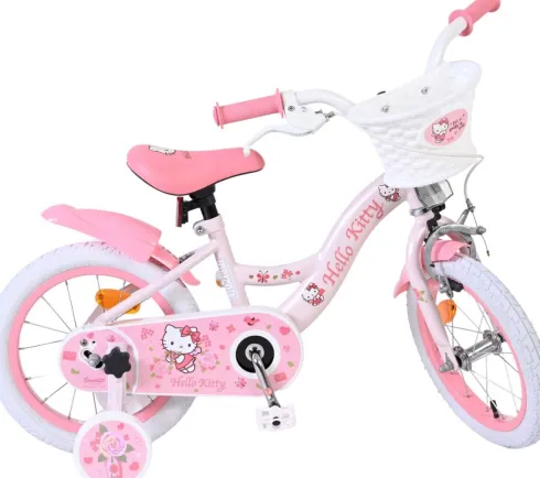 Volare - Hello Kitty Børnecykel - 14" Tommer - Støttehjul - Pink