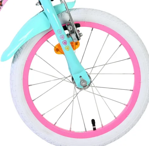 Volare - Paw Patrol Pigerne Cykel - 16" Tommer - Støttehjul Kurv - Pink