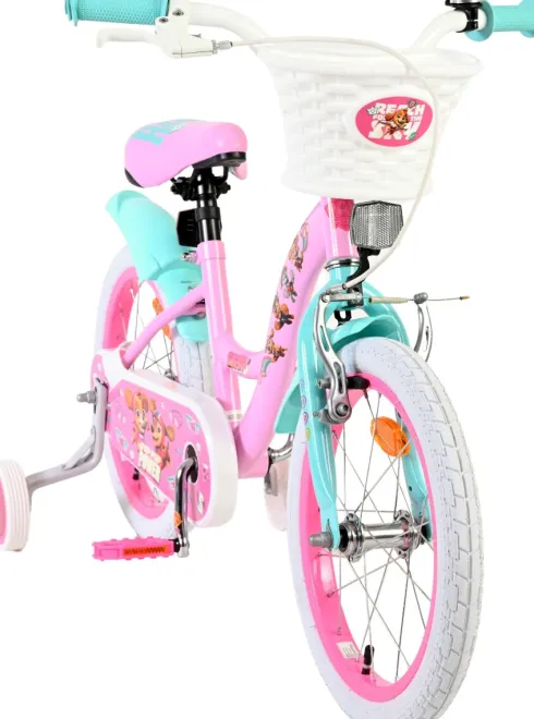 Volare - Paw Patrol Pigerne Cykel - 16" Tommer - Støttehjul Kurv - Pink