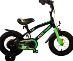 Volare - Super Gt - Grøn Børnecykel - 12" Tommer - Støttehjul