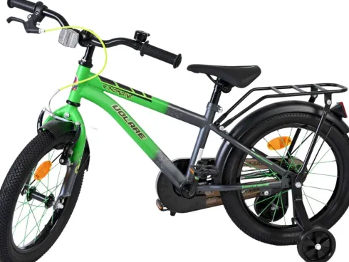 Volare - Thombike Cykel - 16" Tommer - Støttehjul - Grøn Grå