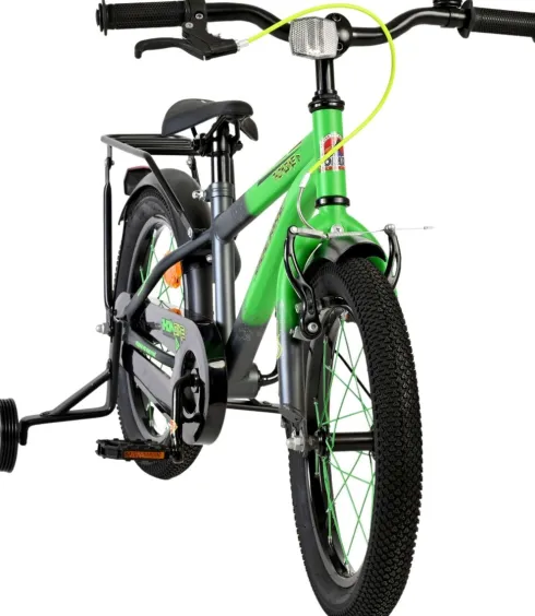Volare - Thombike Cykel - 16" Tommer - Støttehjul - Grøn Grå