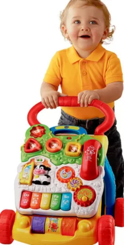 Vtech - Baby Barnets Første Gåvogn - Dansk