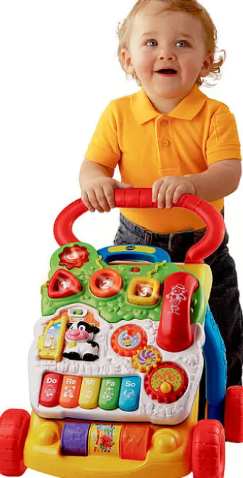 Vtech - Baby Barnets Første Gåvogn - Dansk