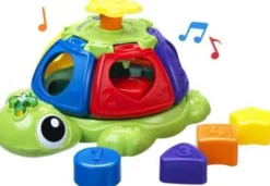 Vtech - Puttekasse I Plastik Med Lyd - Skildpadde - Fra 1 År