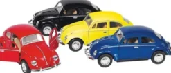 Vw Boble Modelbil + Klassisk Pull-Back I - Goki - Assorteret