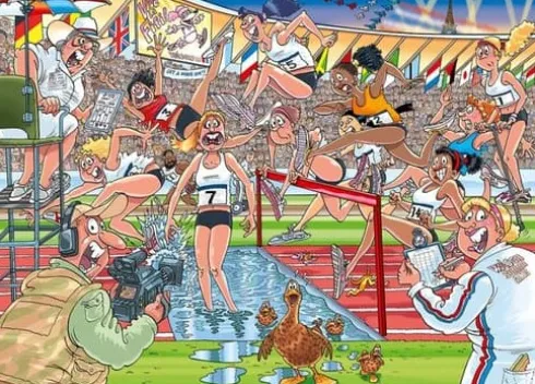 Wasgij - Original 44 Puslespil - Summer Games! - 1000 Brikker