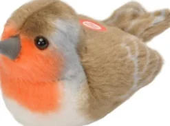 Wild Republic - Plys Bird With Sound 18 CM Rødhals