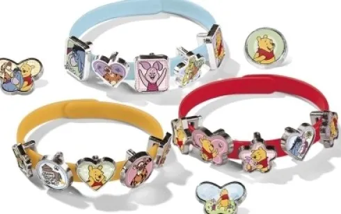 Winnie The Pooh - 3 Bracelets & 18 Charms - Peter Plys Armbånd