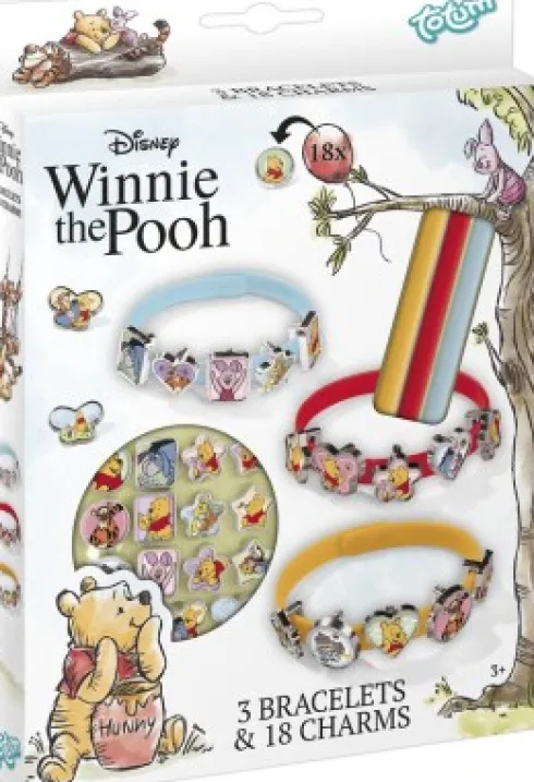Winnie The Pooh - 3 Bracelets & 18 Charms - Peter Plys Armbånd