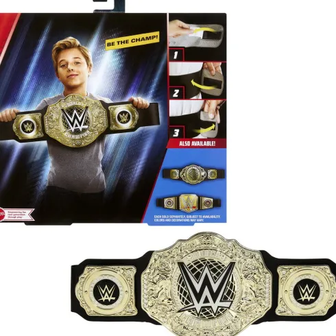 Wwe - World Heavyweight Legetøjsbælte - Mattel Hyf18