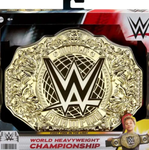 Wwe - World Heavyweight Legetøjsbælte - Mattel Hyf18