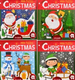Xmas Mini Puslespil - Assorteret - 24 Stk