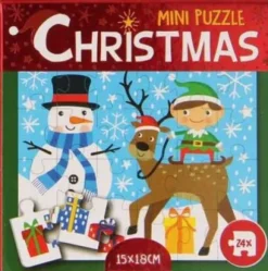Xmas Mini Puslespil - Assorteret - 24 Stk