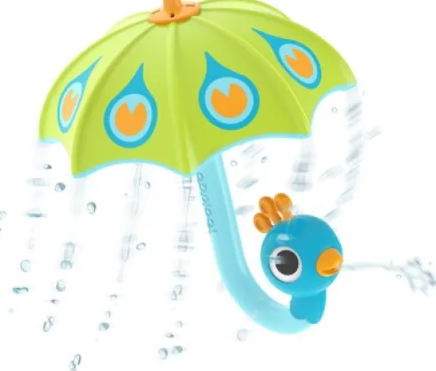 Yookidoo - Badelegetøj - Fill 'N' Rain Påfugl Paraply - Grøn